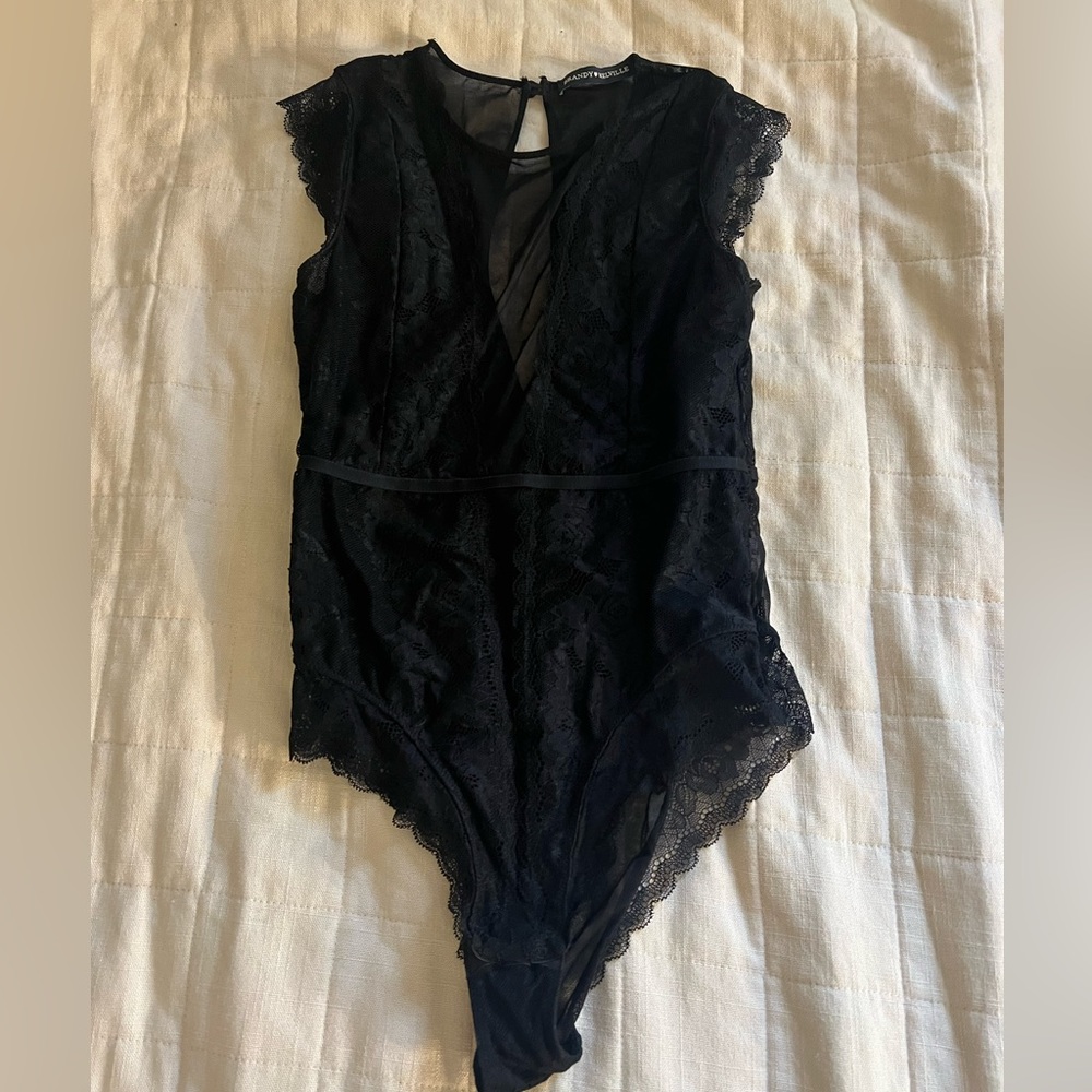 Brandy Melville black lace bodysuit in great condition